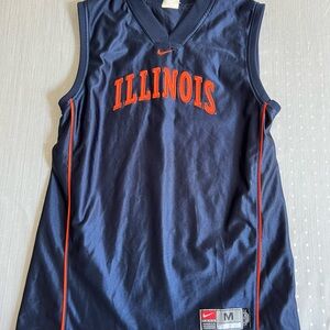 Vintage 90s Illinois Fighting Illini Nike Basketball Jersey reversible Medium